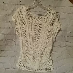 Indigo Thread Co. NWOT Boho Soft Crochet Top